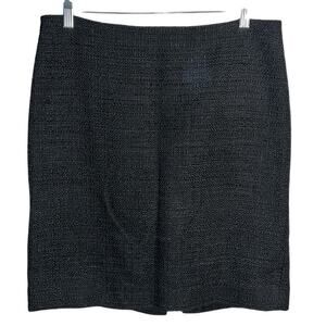 Theory Frieda Black Tweed Wool Blend Pencil Skirt | Women’s Size 6